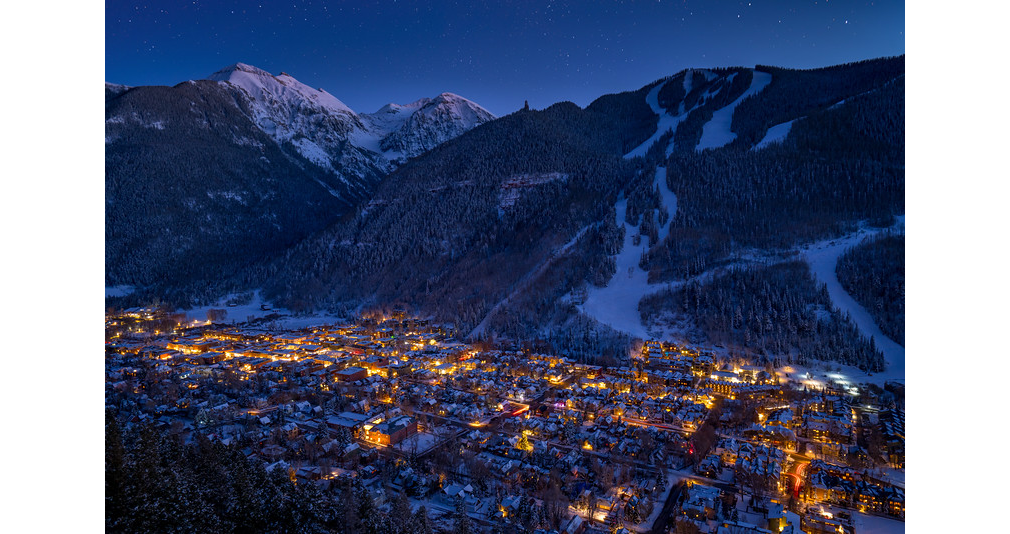 The Winter Town by Night 