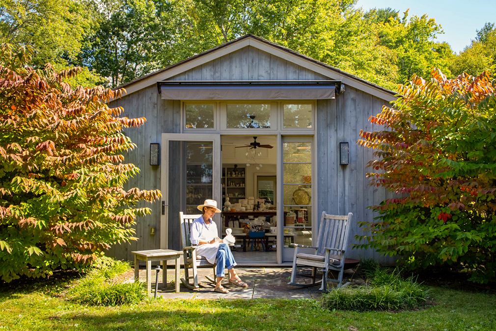 Lowell at her studio