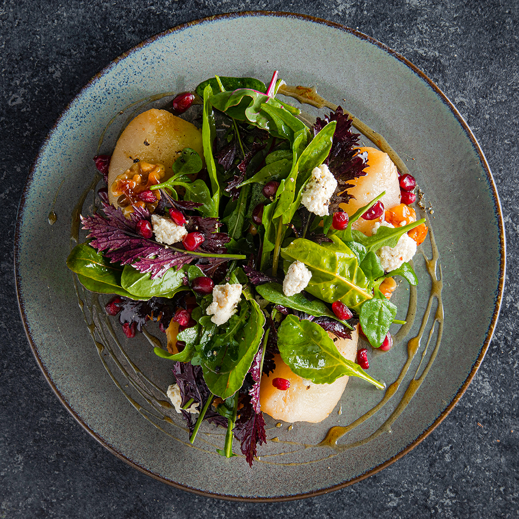 Matthew Kenney Poached Pear Salad