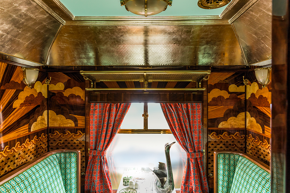 Newly designed British Pullman train